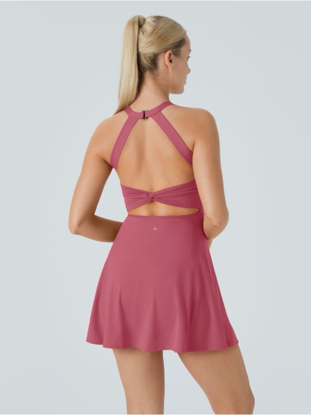 HALARA Pink Backless Twist Athletic Dress sz Small Like New
